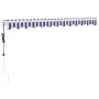 Toldo retráctil automático azul y blanco 3x2,5 m de , Toldos - Ref: Foro24-3154471, Precio: 263,45 €, Descuento: %