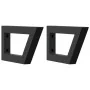 Soportes estante de lavabo 2 unidades trapecio acero negro by , Supports and crossbars - Ref: Foro24-4007283, Price: 31,47 €,...