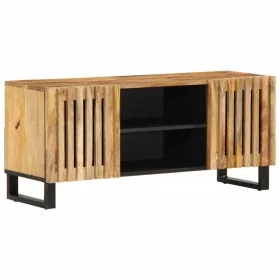 Mueble de TV madera maciza de mango rugosa 105x34x46 cm von , CD- und DVD-Speicher - Ref: Foro24-377436, Preis: 124,50 €, Rab...