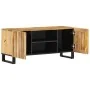 Mueble de TV madera maciza de mango rugosa 105x34x46 cm de , Almacenamiento para CD y DVD - Ref: Foro24-377436, Precio: 124,5...