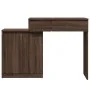 Tocador con luces LED marrón roble 115x37x110,5 cm by , Bedroom Dressers - Ref: Foro24-848233, Price: 124,98 €, Discount: %
