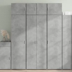 Aparador alto madera de ingeniería gris hormigón 70x42,5x185 cm de , Aparadores - Ref: Foro24-3281423, Precio: 184,62 €, Desc...