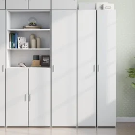 Aparador de madera de ingeniería blanco 40x42,5x185 cm by , Sideboards - Ref: Foro24-3281399, Price: 168,64 €, Discount: %