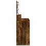 Tocador con luces LED color roble ahumado 80x41x134,5 cm de , Tocadores para dormitorios - Ref: Foro24-848189, Precio: 133,18...