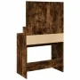 Tocador con luces LED color roble ahumado 80x41x134,5 cm de , Tocadores para dormitorios - Ref: Foro24-848189, Precio: 133,18...