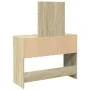 Tocador con LED color roble Sonoma 100x40x130 cm de , Tocadores para dormitorios - Ref: Foro24-848194, Precio: 122,42 €, Desc...