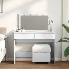 Tocador con luces LED blanco 100x40x120 cm de , Tocadores para dormitorios - Ref: Foro24-848206, Precio: 140,52 €, Descuento: %