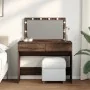 Tocador con luces LED marrón roble 100x40x120 cm de , Tocadores para dormitorios - Ref: Foro24-848212, Precio: 149,91 €, Desc...