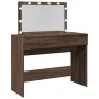 Tocador con luces LED marrón roble 100x40x120 cm de , Tocadores para dormitorios - Ref: Foro24-848212, Precio: 149,91 €, Desc...