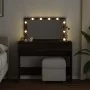 Tocador con luces LED marrón roble 100x40x120 cm de , Tocadores para dormitorios - Ref: Foro24-848212, Precio: 149,91 €, Desc...