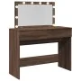 Tocador con luces LED marrón roble 100x40x120 cm de , Tocadores para dormitorios - Ref: Foro24-848212, Precio: 149,91 €, Desc...