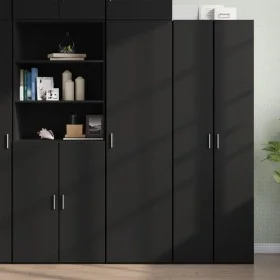 Aparador de madera de ingeniería negro 50x42,5x185 cm von , Sideboards - Ref: Foro24-3281414, Preis: 178,17 €, Rabatt: %