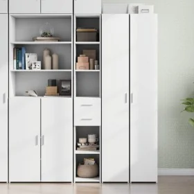 Aparador de madera de ingeniería blanco 30x42,5x185 cm by , Sideboards - Ref: Foro24-846236, Price: 111,51 €, Discount: %