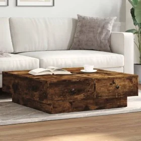 Mesa de centro madera de ingeniería roble ahumado 90x90x28 cm by , Coffee table - Ref: Foro24-848091, Price: 130,39 €, Discou...