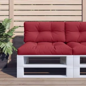 Cojín para sofá de palets de tela rojo tinto 80x40x12 cm de , Cojines para sillas y sofás - Ref: Foro24-360610, Precio: 22,69...
