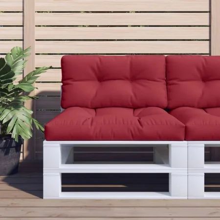 Cojín para sofá de palets de tela rojo tinto 80x40x12 cm de , Cojines para sillas y sofás - Ref: Foro24-360610, Precio: 22,69...