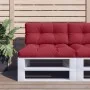 Cojín para sofá de palets de tela rojo tinto 80x40x12 cm de , Cojines para sillas y sofás - Ref: Foro24-360610, Precio: 22,69...