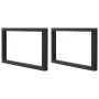 Soportes estante de lavabo 2 uds rectangular acero negro by , Supports and crossbars - Ref: Foro24-4007274, Price: 44,53 €, D...