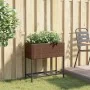 Jardinera con estante ratán sintético marrón de , Maceteros y jardineras - Ref: Foro24-366388, Precio: 62,35 €, Descuento: %
