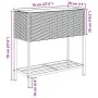 Jardinera con estante ratán sintético marrón de , Maceteros y jardineras - Ref: Foro24-366388, Precio: 62,35 €, Descuento: %