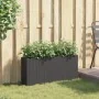 Jardinera con 2 maceteros de ratán sintético negra 90x20x40 cm de , Maceteros y jardineras - Ref: Foro24-366407, Precio: 65,5...