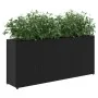 Jardinera con 2 maceteros de ratán sintético negra 90x20x40 cm de , Maceteros y jardineras - Ref: Foro24-366407, Precio: 65,5...