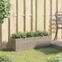 Jardinera con 3 maceteros ratán sintético gris 105x30x32 cm de , Maceteros y jardineras - Ref: Foro24-366418, Precio: 65,35 €...