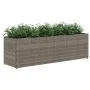 Jardinera con 3 maceteros ratán sintético gris 105x30x32 cm de , Maceteros y jardineras - Ref: Foro24-366418, Precio: 65,35 €...