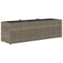 Jardinera con 3 maceteros ratán sintético gris 105x30x32 cm de , Maceteros y jardineras - Ref: Foro24-366418, Precio: 65,35 €...