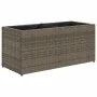 Jardinera de jardín con 2 maceteros ratán PE gris 72x30x32 cm de , Maceteros y jardineras - Ref: Foro24-366424, Precio: 47,02...