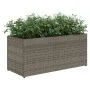 Jardinera de jardín con 2 maceteros ratán PE gris 72x30x32 cm de , Maceteros y jardineras - Ref: Foro24-366424, Precio: 47,02...