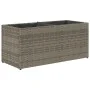 Jardinera de jardín con 2 maceteros ratán PE gris 72x30x32 cm de , Maceteros y jardineras - Ref: Foro24-366424, Precio: 47,02...