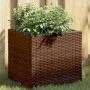 Jardinera de ratán sintético marrón 36x30x32 cm de , Maceteros y jardineras - Ref: Foro24-366426, Precio: 36,36 €, Descuento: %