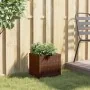 Jardinera de ratán sintético marrón 36x30x32 cm de , Maceteros y jardineras - Ref: Foro24-366426, Precio: 36,36 €, Descuento: %