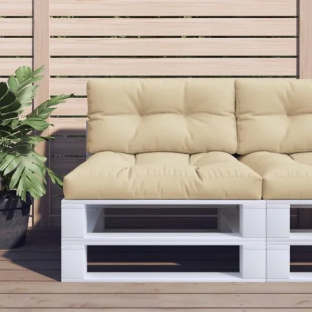Cojín para sofá de palets de tela beige 80x40x12 cm de , Cojines para sillas y sofás - Ref: Foro24-360604, Precio: 23,44 €, D...
