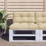 Cojín para sofá de palets de tela beige 80x40x12 cm de , Cojines para sillas y sofás - Ref: Foro24-360604, Precio: 23,44 €, D...