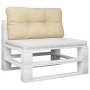 Cojín para sofá de palets de tela beige 80x40x12 cm de , Cojines para sillas y sofás - Ref: Foro24-360604, Precio: 23,44 €, D...