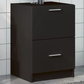 Armario de lavabo madera de ingeniería negro 40x37x59 cm de , Muebles de baño - Ref: Foro24-848102, Precio: 87,10 €, Descuent...