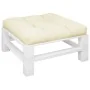 Cojín para sofá de palets tela crema 80x80x12 cm de , Cojines para sillas y sofás - Ref: Foro24-360493, Precio: 38,19 €, Desc...