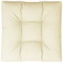 Cojín para sofá de palets tela crema 80x80x12 cm de , Cojines para sillas y sofás - Ref: Foro24-360493, Precio: 38,19 €, Desc...