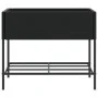 Jardineras con estante 2 uds ratán sintético negro 90x40x75 cm by , Pots and planters - Ref: Foro24-3210507, Price: 151,55 €,...