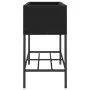 Jardineras con estante 2 uds ratán sintético negro 90x40x75 cm by , Pots and planters - Ref: Foro24-3210507, Price: 151,55 €,...