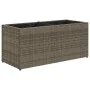 Jardineras con 2 maceteros 2 uds ratán PE gris 72x30x32 cm de , Maceteros y jardineras - Ref: Foro24-3210530, Precio: 86,66 €...