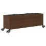 Jardineras con ruedas 2 uds ratán sintético marrón 107x32x38 cm by , Pots and planters - Ref: Foro24-3210526, Price: 137,25 €...