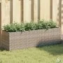 Jardineras con 3 maceteros 2 uds ratán PE gris 105x30x32 cm de , Maceteros y jardineras - Ref: Foro24-3210524, Precio: 120,81...
