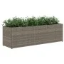 Jardineras con 3 maceteros 2 uds ratán PE gris 105x30x32 cm de , Maceteros y jardineras - Ref: Foro24-3210524, Precio: 120,81...