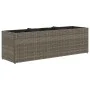 Jardineras con 3 maceteros 2 uds ratán PE gris 105x30x32 cm de , Maceteros y jardineras - Ref: Foro24-3210524, Precio: 120,81...