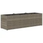 Jardineras con 3 maceteros 2 uds ratán PE gris 105x30x32 cm de , Maceteros y jardineras - Ref: Foro24-3210524, Precio: 120,81...