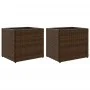 Jardineras 2 unidades ratán sintético marrón 36x30x32 cm de , Maceteros y jardineras - Ref: Foro24-3210532, Precio: 65,24 €, ...