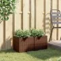 Jardineras 2 unidades ratán sintético marrón 36x30x32 cm de , Maceteros y jardineras - Ref: Foro24-3210532, Precio: 65,24 €, ...